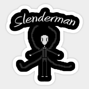 Pixel Slender Man Sticker